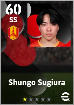 Shungo Sugiura eFootball 2026 player card — 60 OVR SS