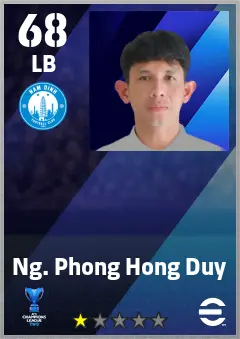 Ng. Phong Hong Duy eFootball 2026 player card — 68 OVR LB