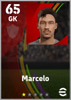 Marcelo eFootball 2026 player card — 65 OVR GK