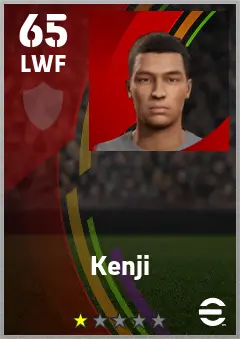 Kaique Kenji eFootball 2026 player card — 65 OVR LWF