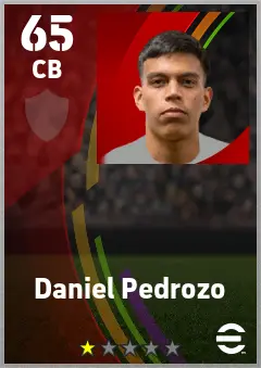 Daniel Pedrozo eFootball 2026 player card — 65 OVR CB