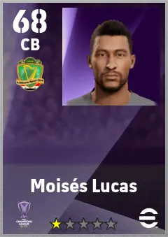 Moises Lucas eFootball 2026 player card — 68 OVR CB