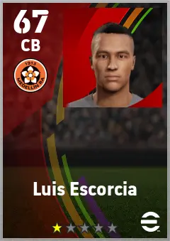 Luis Escorcia eFootball 2026 player card — 67 OVR CB