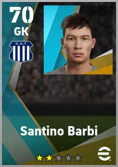 Santino Barbi eFootball 2026 player card — 70 OVR GK