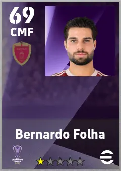 Bernardo Folha eFootball 2026 player card — 69 OVR CMF