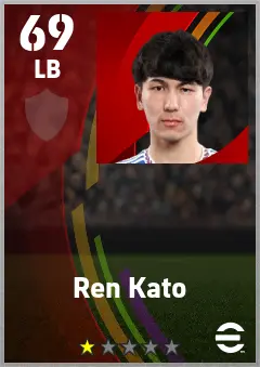 Ren Kato eFootball 2026 player card — 69 OVR LB