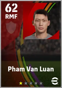 Pham Van Luan eFootball 2026 player card — 62 OVR RMF