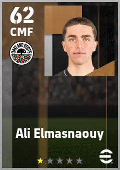 Ali Elmasnaouy eFootball 2026 player card — 62 OVR CMF