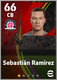 Sebastian Ramirez eFootball 2026 player card — 66 OVR CB
