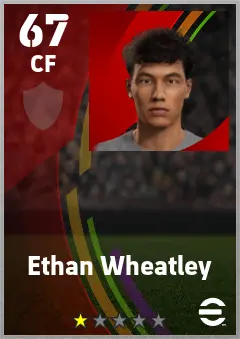Ethan Wheatley eFootball 2026 player card — 67 OVR CF