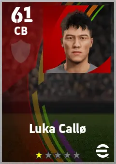Luka Callo eFootball 2026 player card — 61 OVR CB