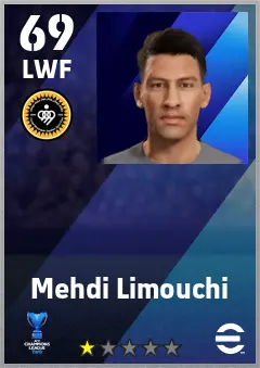 Mehdi Limouchi eFootball 2026 player card — 69 OVR LWF