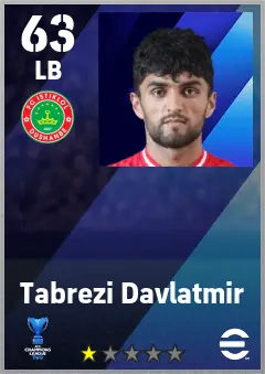 Tabrezi Davlatmir eFootball 2026 player card — 63 OVR LB