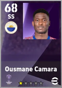 Ousmane Camara eFootball 2026 player card — 68 OVR SS