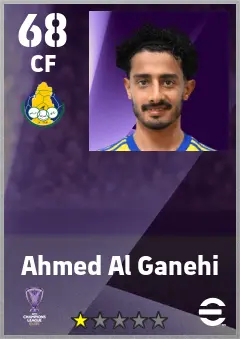 Ahmed Al Ganehi eFootball 2026 player card — 68 OVR CF