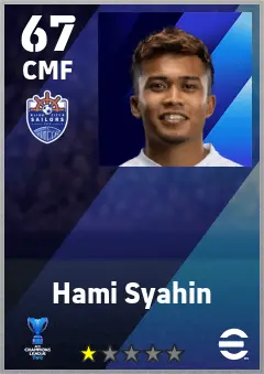 Hami Syahin eFootball 2026 player card — 67 OVR CMF