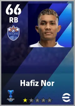 Hafiz Nor eFootball 2026 player card — 66 OVR RB