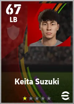Keita Suzuki eFootball 2026 player card — 67 OVR LB