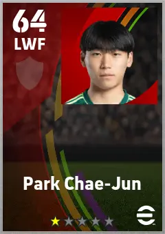 Park Chae-Jun eFootball 2026 player card — 64 OVR LWF