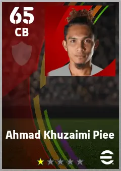 Ahmad Khuzaimi Piee eFootball 2026 player card — 65 OVR CB