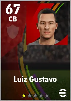 Luiz Gustavo eFootball 2026 player card — 67 OVR CB