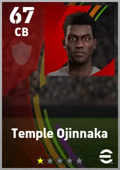 Temple Ojinnaka eFootball 2026 player card — 67 OVR CB