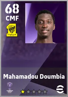 Mahamadou Doumbia eFootball 2026 player card — 68 OVR CMF