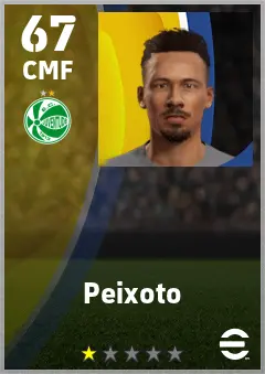 Peixoto eFootball 2026 player card — 67 OVR CMF