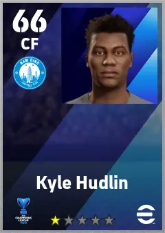 Kyle Hudlin eFootball 2026 player card — 66 OVR CF