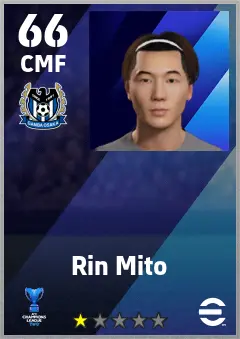Rin Mito eFootball 2026 player card — 66 OVR CMF