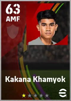 Kakana Khamyok eFootball 2026 player card — 63 OVR AMF