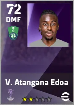 V. Atangana Edoa eFootball 2026 player card — 72 OVR DMF