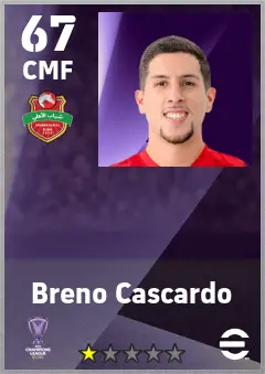 Breno Cascardo eFootball 2026 player card — 67 OVR CMF
