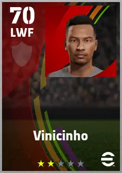 Vinicinho eFootball 2026 player card — 70 OVR LWF