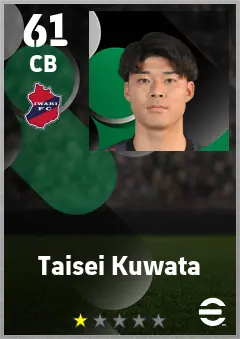 Taisei Kuwata eFootball 2026 player card — 61 OVR CB