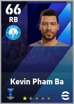 Kevin Pham Ba eFootball 2026 player card — 66 OVR RB