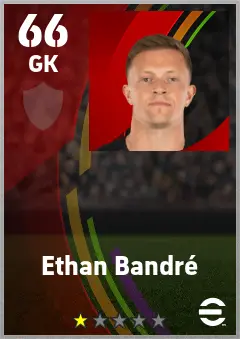 Ethan Bandre eFootball 2026 player card — 66 OVR GK