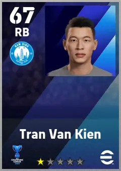 Tran Van Kien eFootball 2026 player card — 67 OVR RB