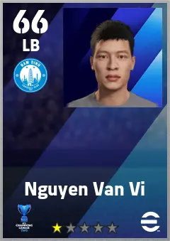 Nguyen Van Vi eFootball 2026 player card — 66 OVR LB
