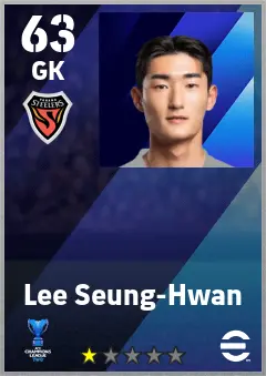 Lee Seung-Hwan eFootball 2026 player card — 63 OVR GK