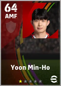 Yoon Min-Ho eFootball 2026 player card — 64 OVR AMF