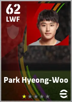 Park Hyeong-Woo eFootball 2026 player card — 62 OVR LWF