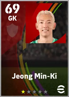 Jeong Min-Ki eFootball 2026 player card — 69 OVR GK