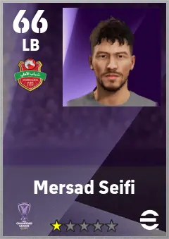 Mersad Seifi eFootball 2026 player card — 66 OVR LB