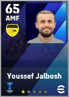 Youssef Jalbosh eFootball 2026 player card — 65 OVR AMF