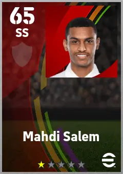 Mahdi Salem eFootball 2026 player card — 65 OVR SS
