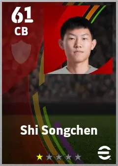 Shi Songchen eFootball 2026 player card — 61 OVR CB