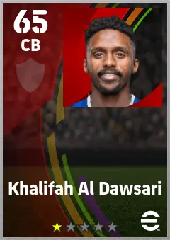 Khalifah Al Dawsari eFootball 2026 player card — 65 OVR CB