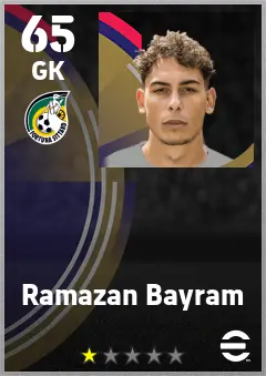 Ramazan Bayram eFootball 2026 player card — 65 OVR GK