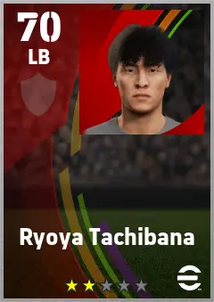 Ryoya Tachibana eFootball 2026 player card — 70 OVR LB